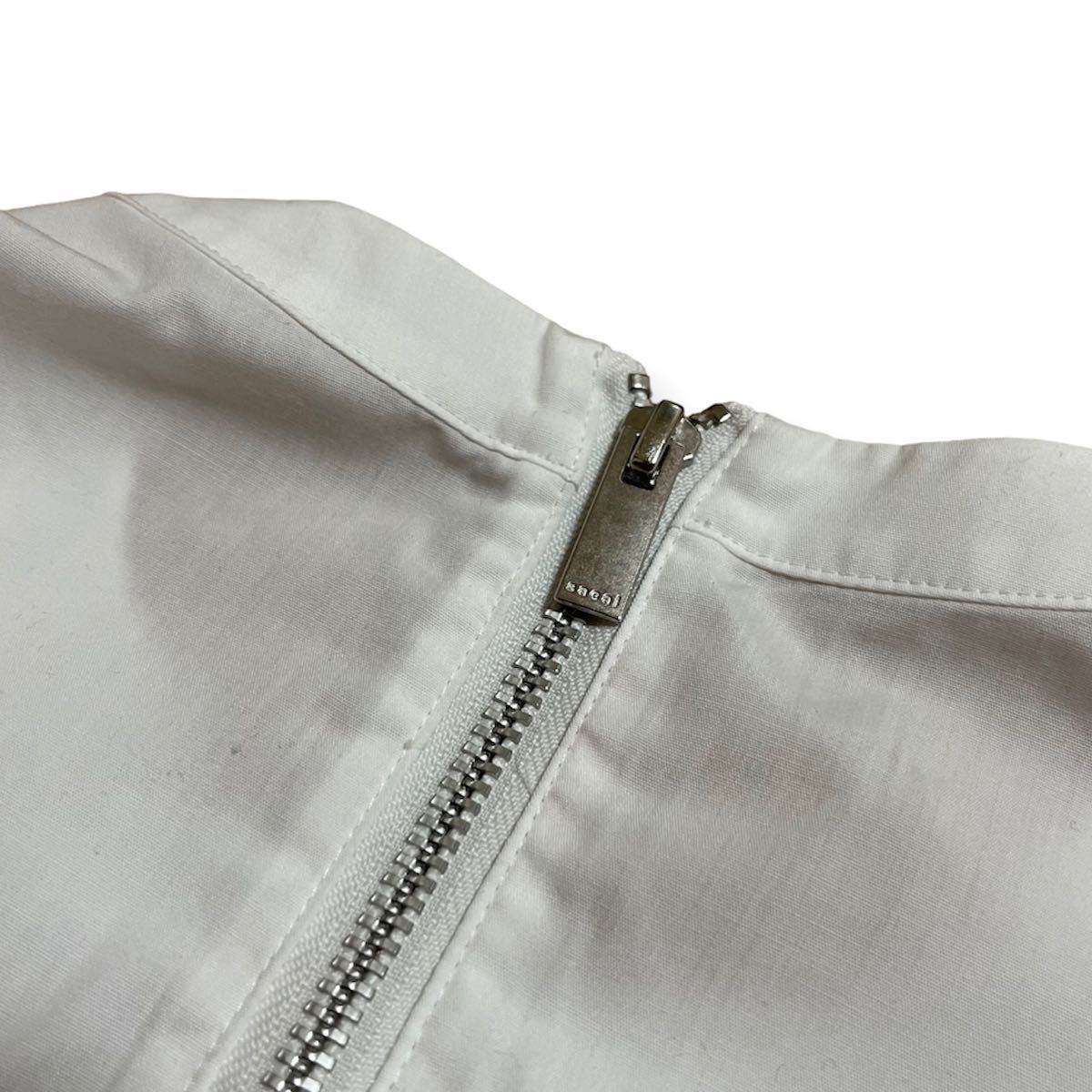 ♪1，000〜 sacai サカイ 17SS 変形 カットソー ストライプ 切替 ロゴ