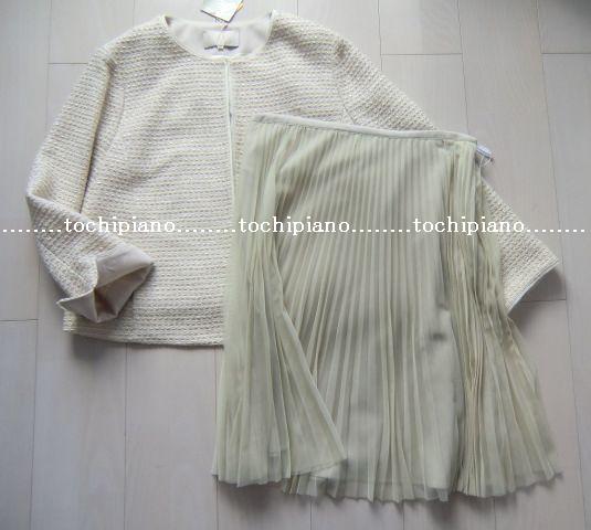 自由区大きいサイズ４４■シフォンプリーツスカートベージュ