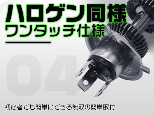 送料無料 LEDヘッドライト H4 Hi/Lo切替 21600lm 業界無双 2倍輝度 吸気式冷却ファン LEDバルブ 2点セット 2年保証GC H4 LEDヘッドライト ヘッドライト DC12V 自転車ledバルブ NNP1
