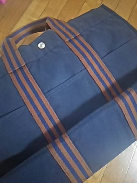 エルメストートバックフールトゥMMネイビー(美品)値下げ再出品
