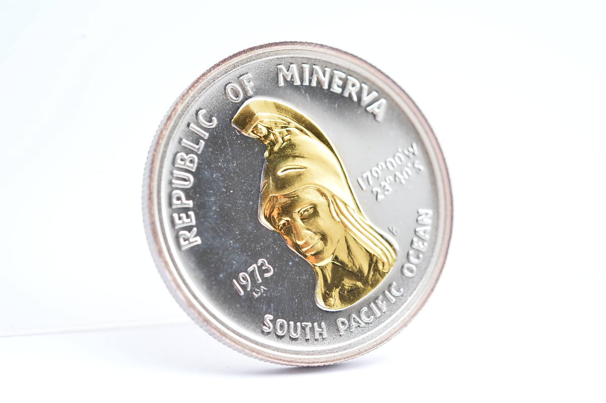 ミネルバ共和国 大型銀貨 1973年銘 約25.5g プルーフコイン 35ドル 