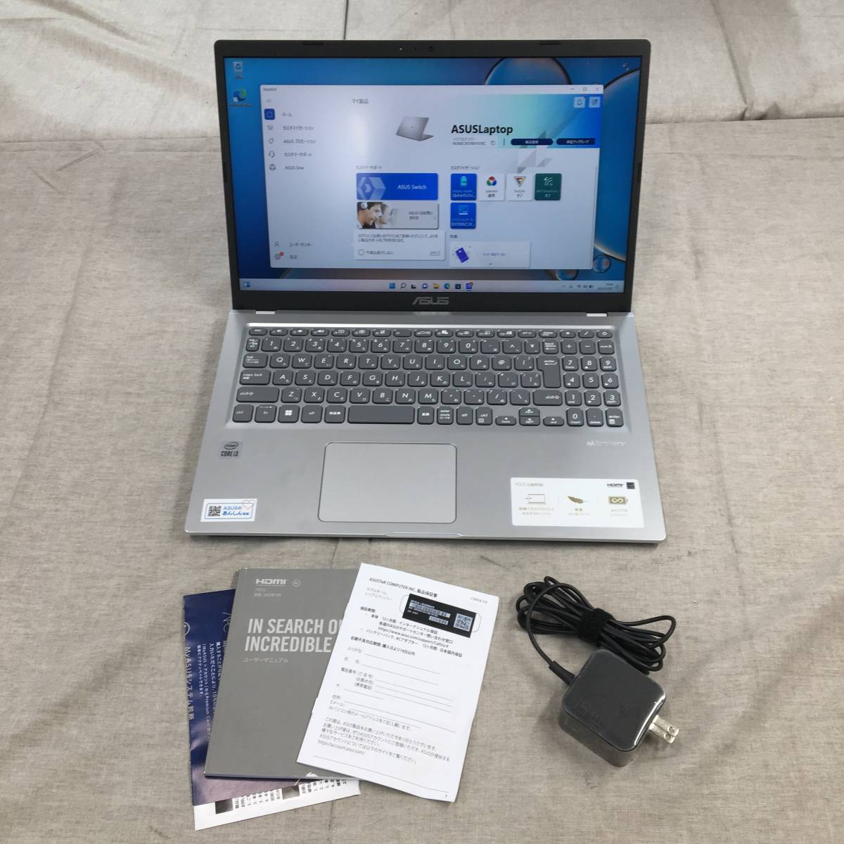 現状品 ASUS ノートパソコン X515JA Core i3-1005G1 4GB 128GB 15.6 