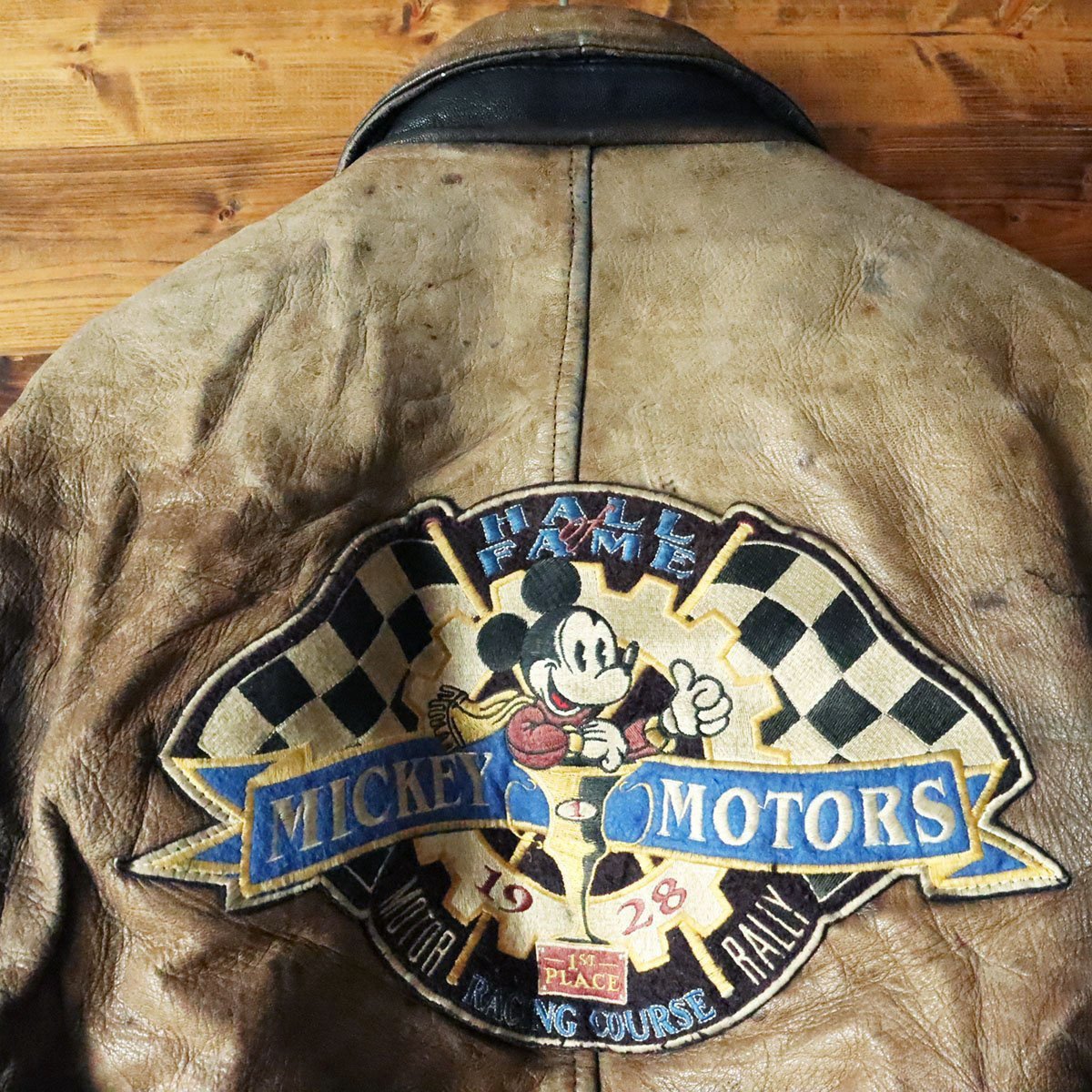 ディズニー レザージャケット ミッキーマウス 革ジャン ヴィンテージ