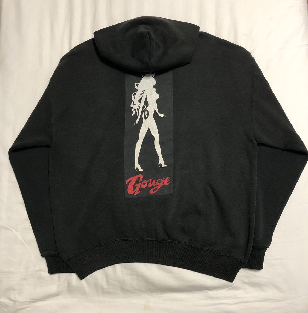 ストリート系スポーツ 90s GOUGE vtg スウェット パーカー old skate USA製