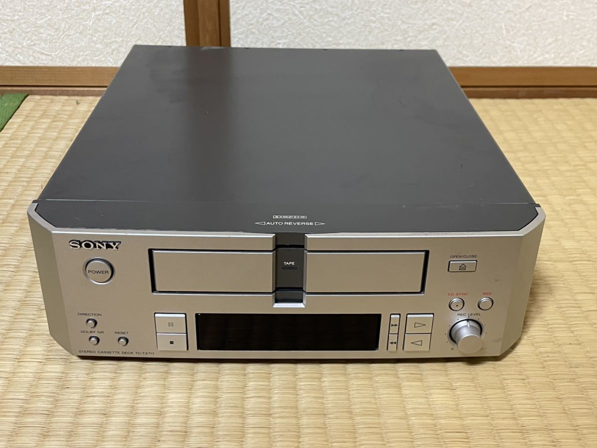 オーディオ機器 ☆動作未確認☆SONY TC-TX717オートリバースカセットデッキ