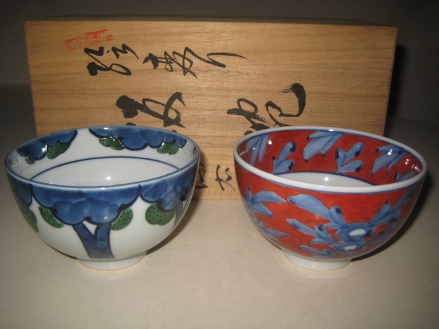 【人気，高品質】 源右衛門窯 赤濃牡丹絵 染錦大樹 組 飯碗 茶碗 2客 共箱(その他)｜売買されたオークション情報、yahooの商品情報をアーカイブ公開 - オークファン 伊万里、有田