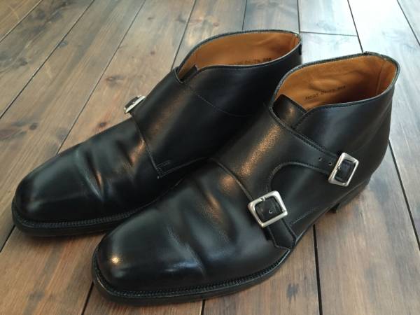 GRENSONグレンソンのダブルモンクブーツ・黒・中古です トゥにはすり傷