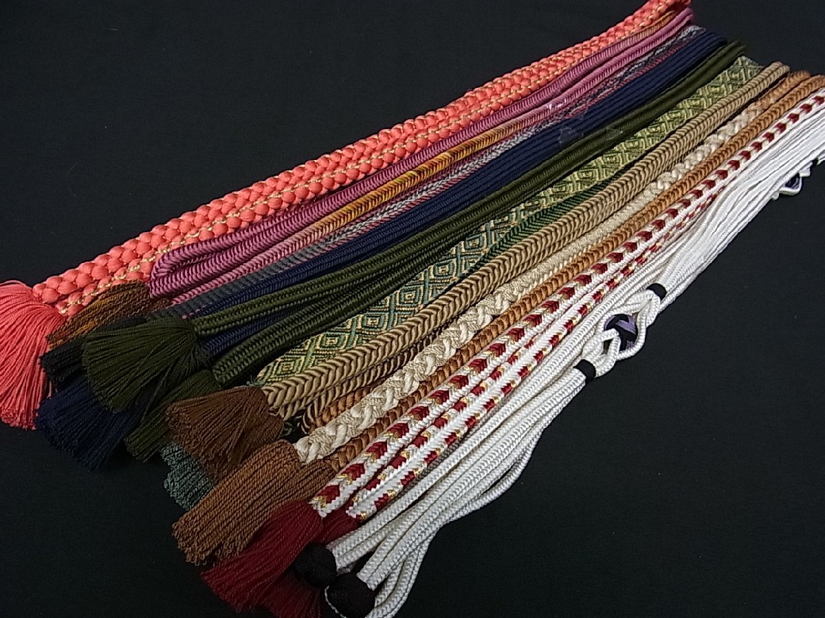 平和屋着物 和装小物 上質な帯締め10本セット 冠組 高麗組 丸唐組 金糸 逸品 ca1639(帯締め)｜売買されたオークション情報、yahooの商品情報をアーカイブ公開 - オークファン 帯締め