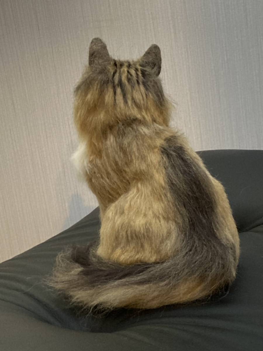 羊毛フェルトの猫 大きい 羊毛フェルト 猫 マンチカン 公式通販