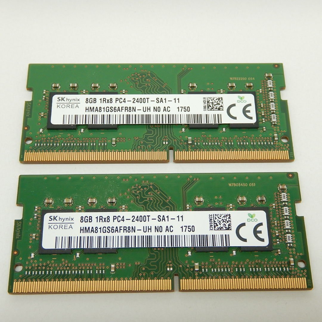 【限定SALE】 SK hynix ノートパソコン用メモリ DDR4-2400 8GB&times;2枚 PC4-2400 ネコポス発送 1円開始 163(SO-DIMM)｜売買されたオークション情報、yahooの商品情報をアーカイブ公開 - オークファン DIMM