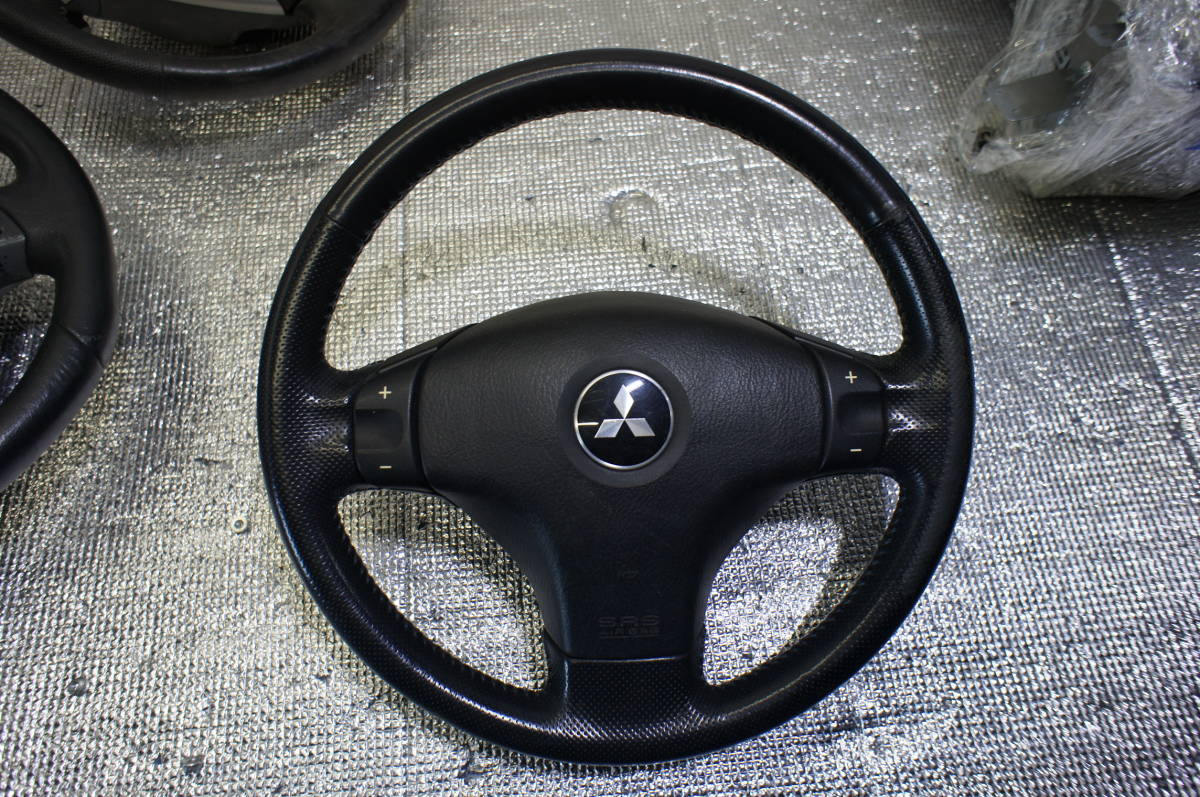 【専用品】 CU2W◇エアトレック TURBO-R 4G63ターボ 純正 レザーステアリング