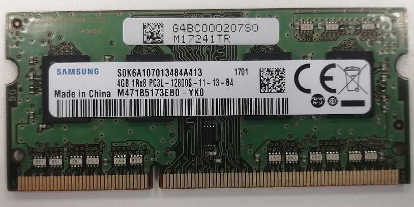 1円 ご希望枚数 正常 /ジャンク扱 4GB ノートパソコン メモリ 増設 サムスン M471B5173EB0-YK0 DDR3L-1600 ...