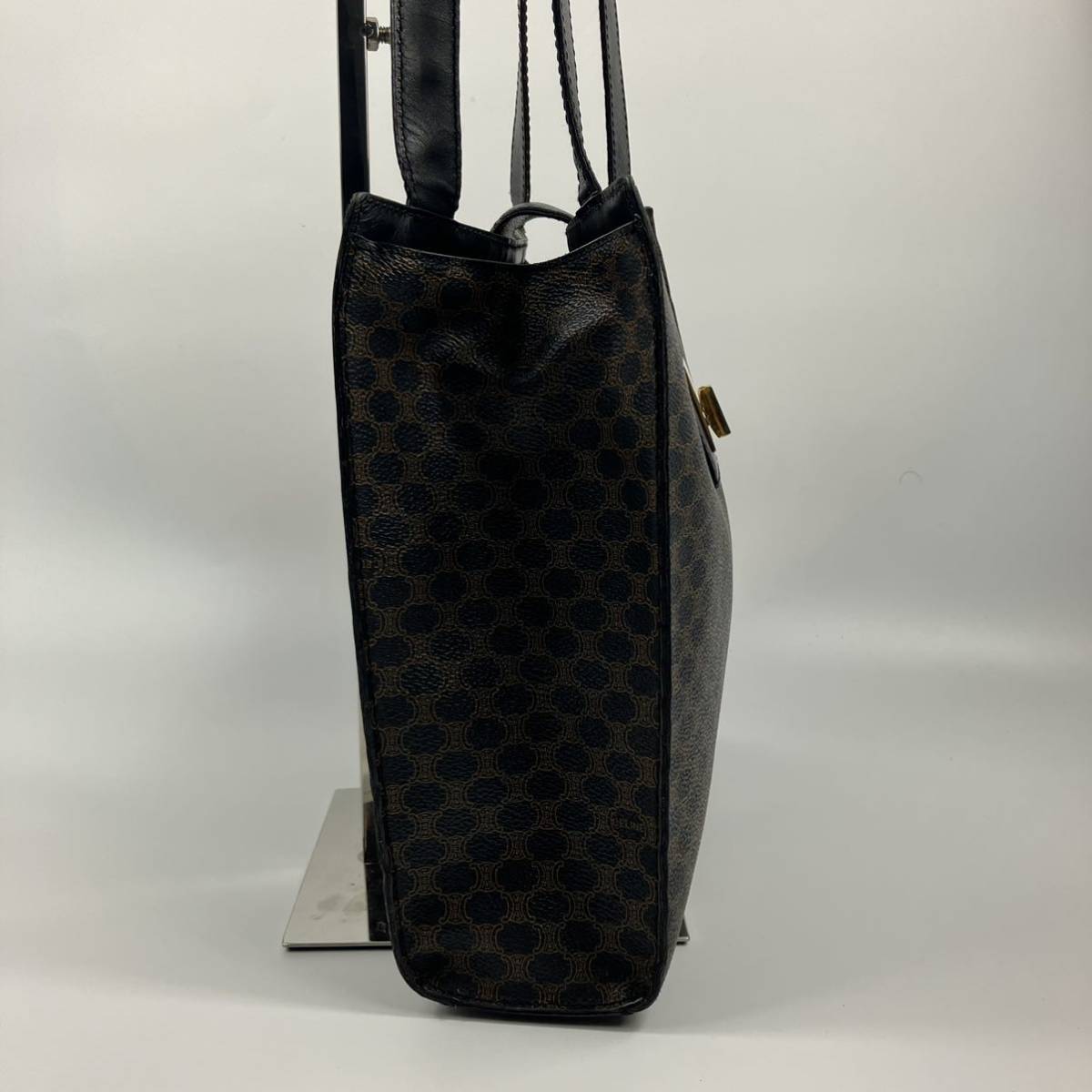 1円【外側美品】 CELINE セリーヌ トートバッグ ターンロック ブラック 