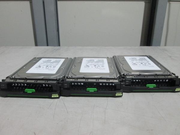 Fujitsu純正 3.5 SAS 6G 600G 15k HDD 3個セット A3C40113549