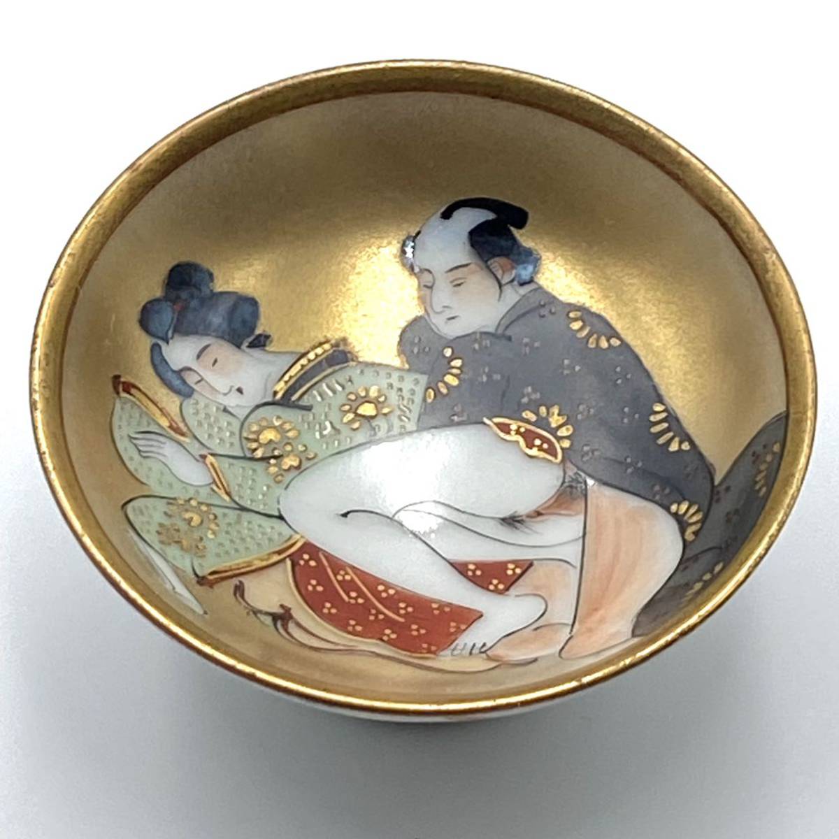 九谷焼・三重盃 春画