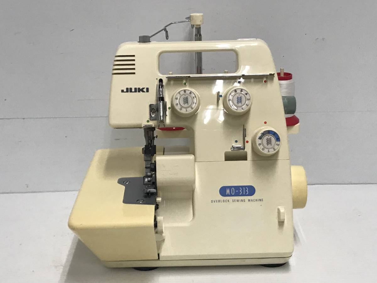 JUKI MO-313 ジューキ ロックミシン 通電 針の動き確認OK 電源コード 