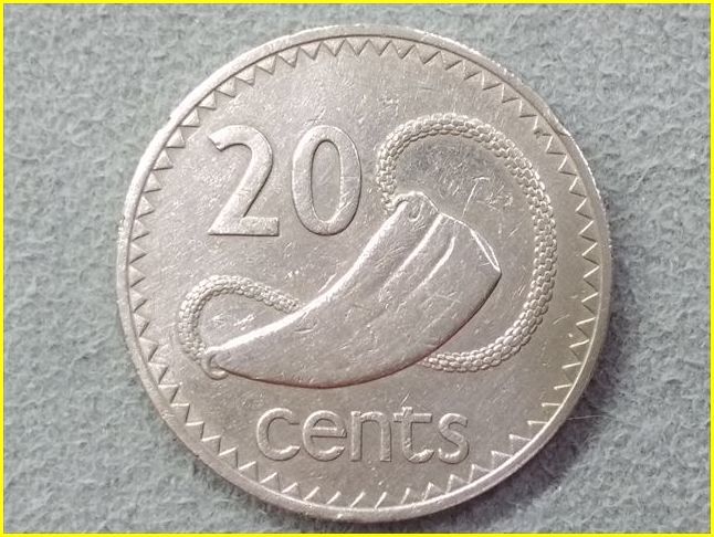 フィジー 20セント 硬貨/1969年】 20 CENTS/エリザベス2世/硬貨/コイン
