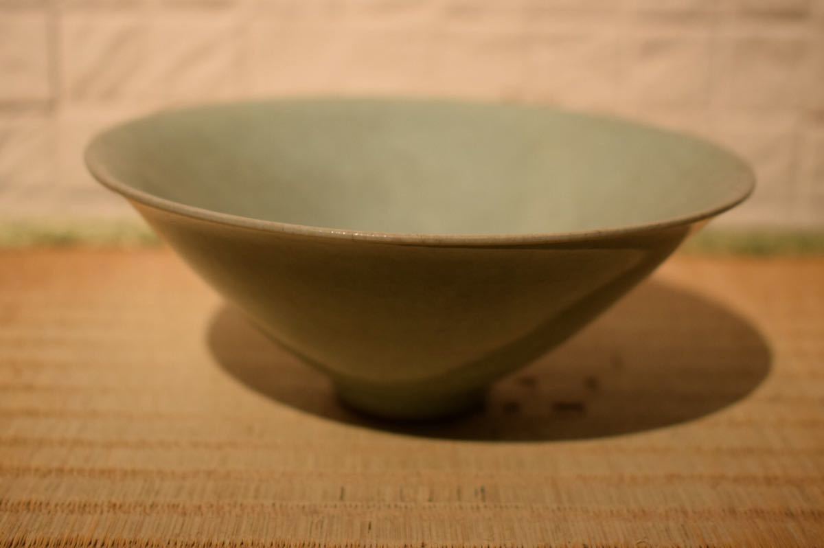 時代青磁茶碗 青磁 茶碗 時代唐物 幅約11.5cm / 宋元時代 茶碗 茶道具 煎茶
