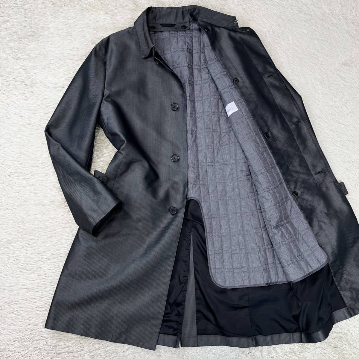 カルバンクライン【輝く光沢】Calvin Klein ステンカラーコート ロング 