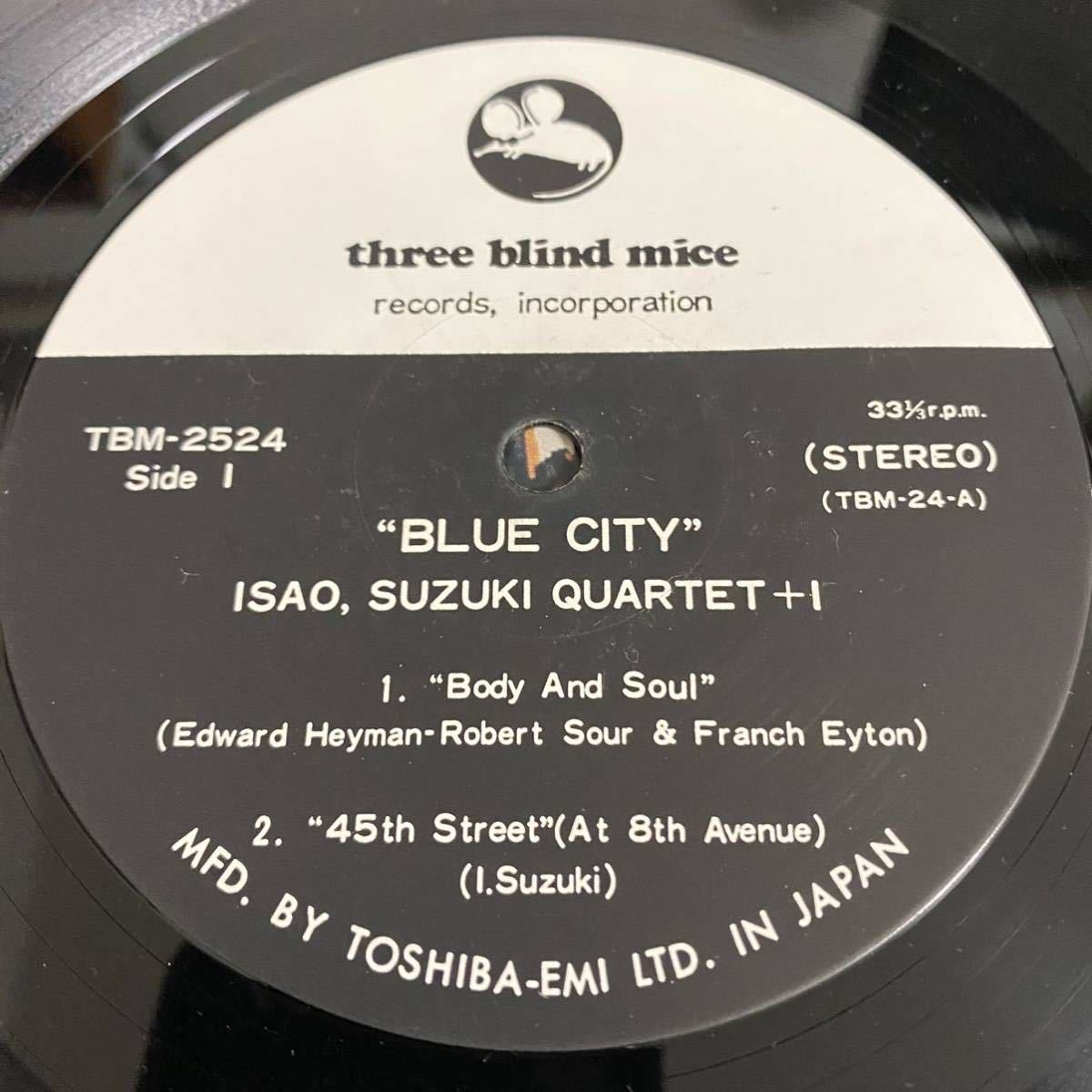鈴木勲 カルテット ISAO SUZUKI Quartet - BLUE CITY 冊子付 three