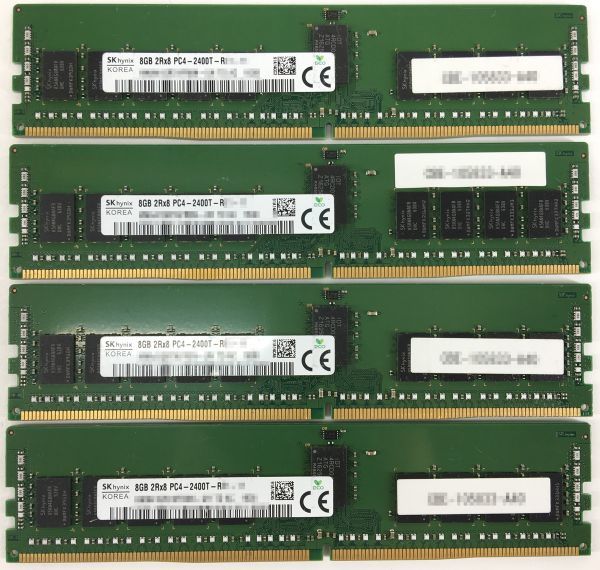 8GB×4枚セット】SKhynix PC4-2400T-R** 計32G 1R×8 中古