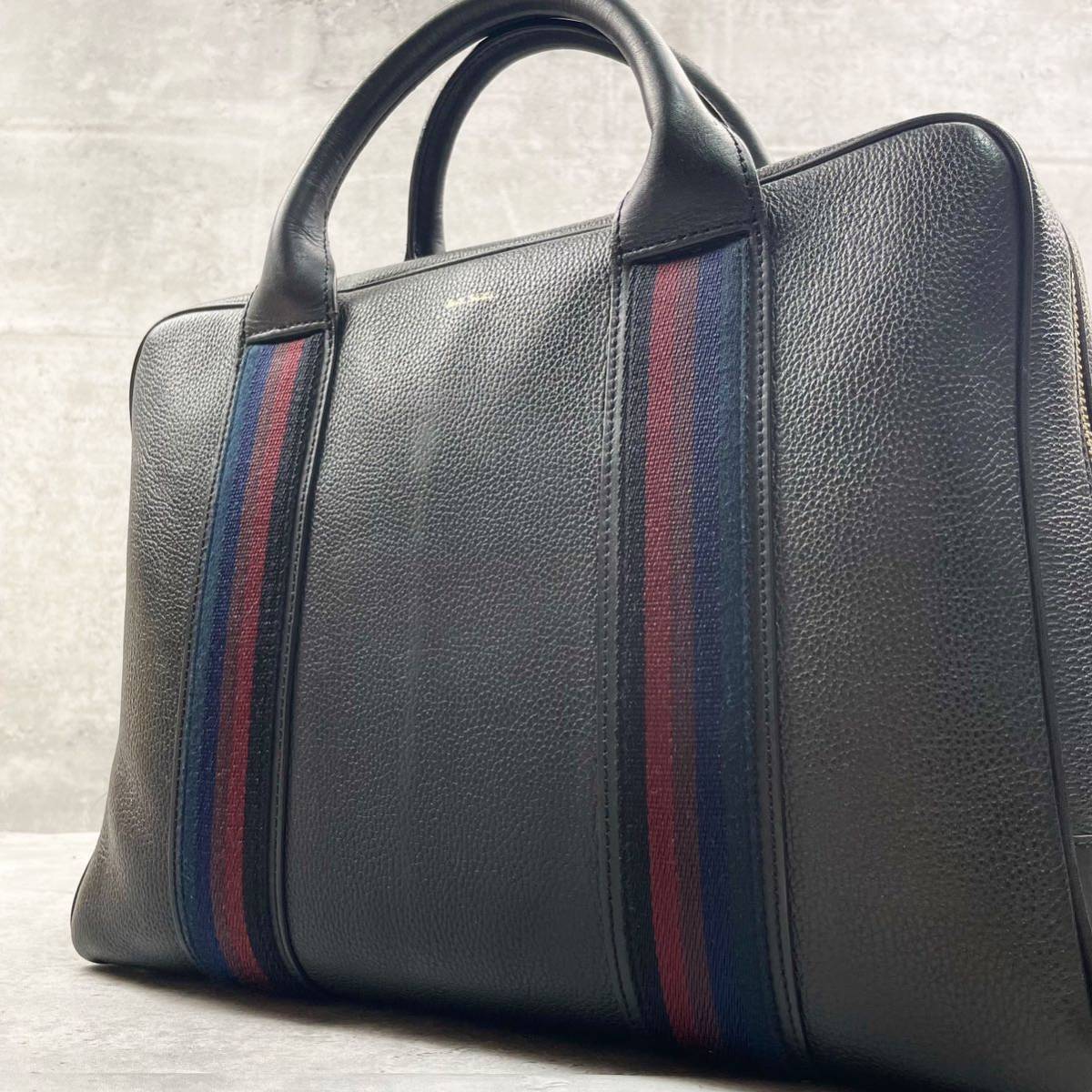 1円《極美品》Paul Smith ポールスミス ビジネスバッグ ブリーフケース 