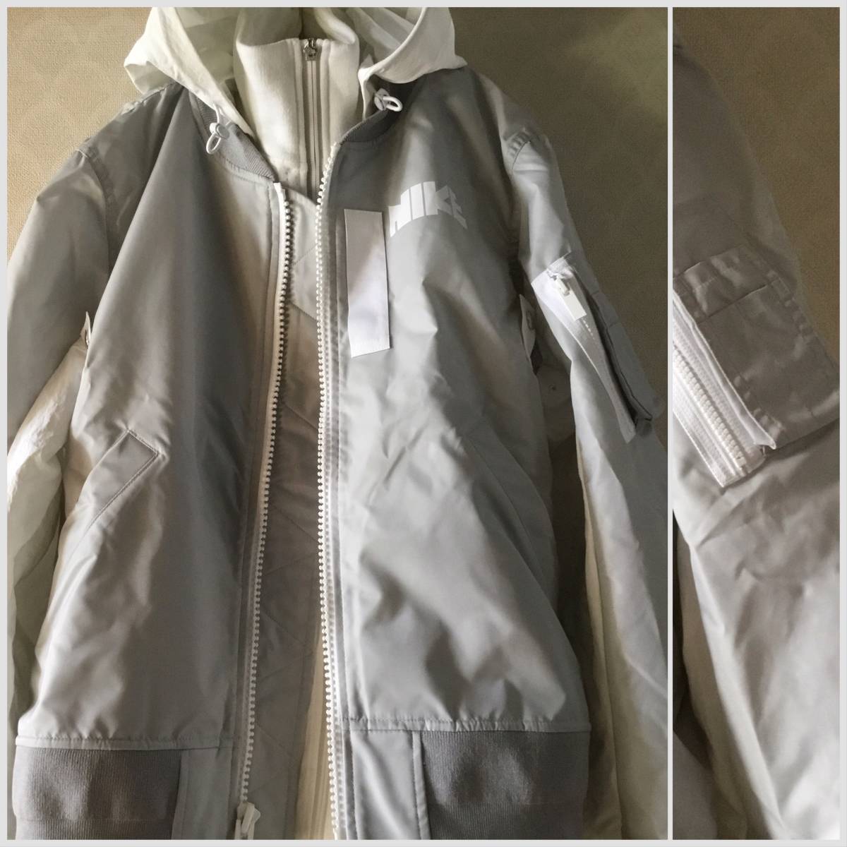 ☆美品NIKE×sacai MA-1 ナイキサカイ ボンバージャケット XS ゆったり 