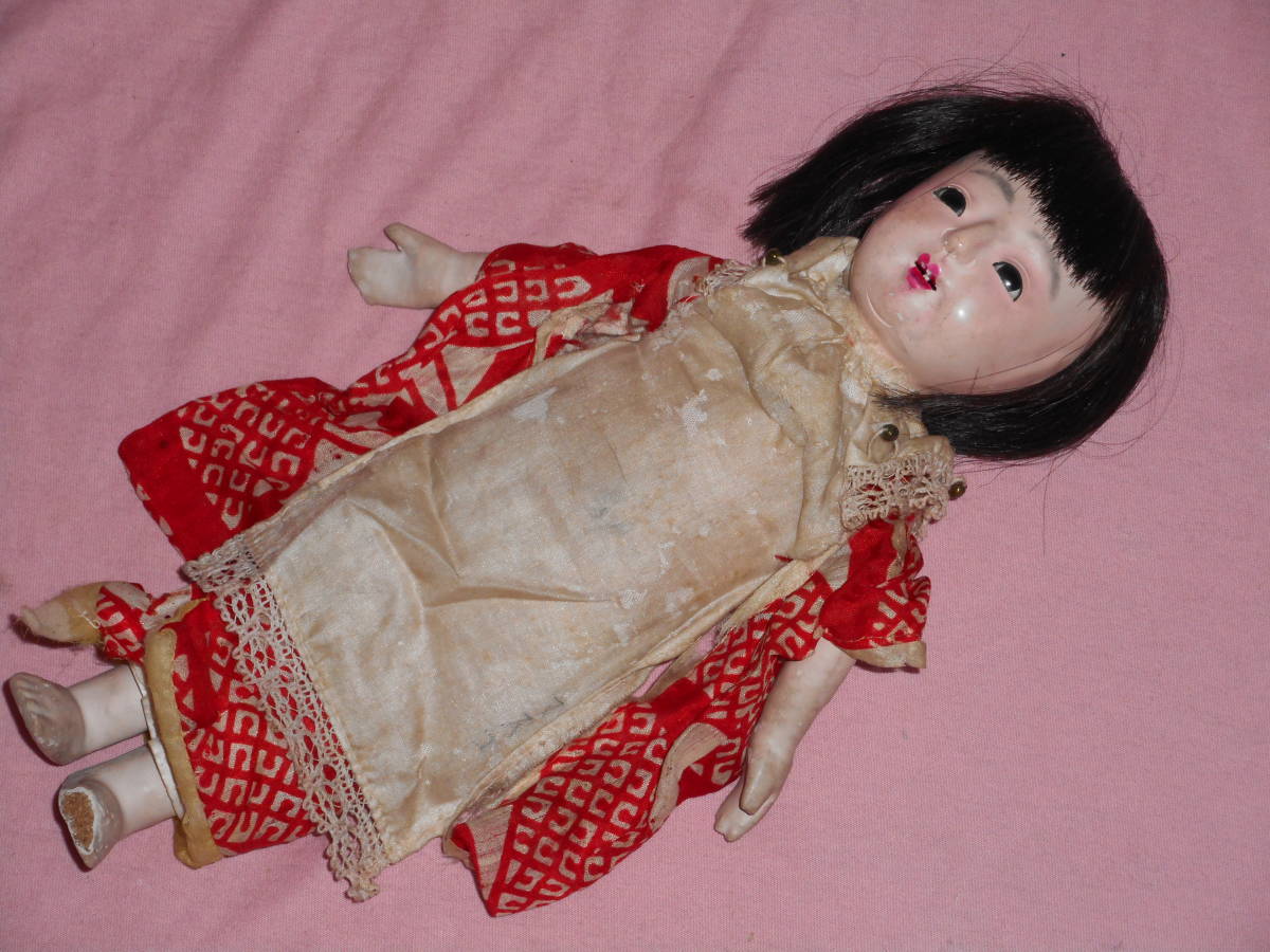 松乾斎東光作市松人形 女の子 古い市松人形6☆小さな女の子・義