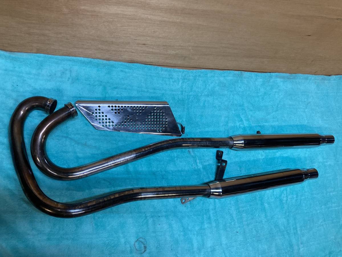 W650 Kファクトリー TTタイプ2本出し フルエキアップマフラー