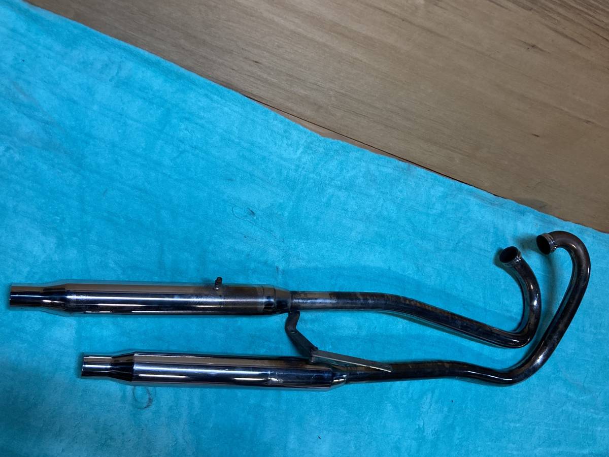 W650 Kファクトリー TTタイプ2本出し フルエキアップマフラー