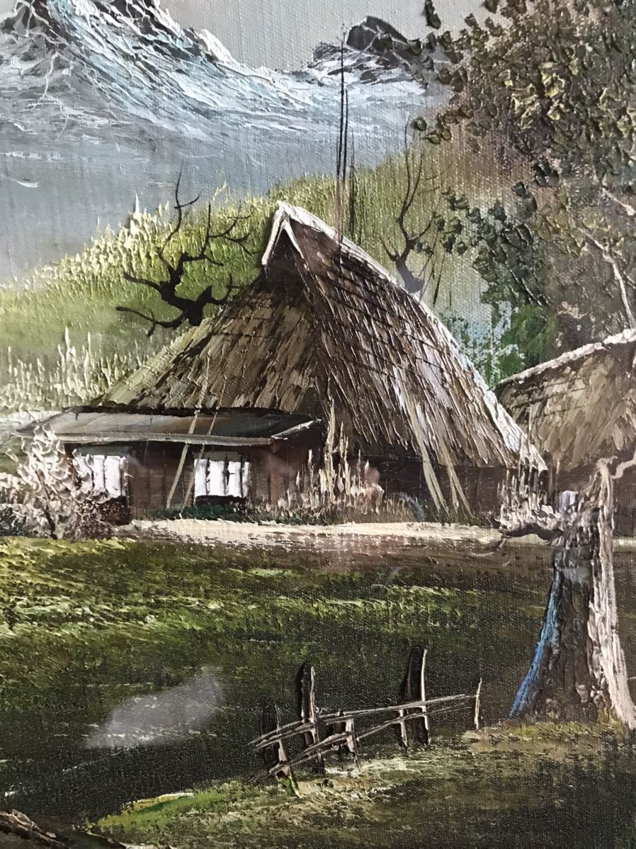 風景画 絵画 油絵 油絵光織りなす翡翠の森 初夏 森 額縁付き 新緑 風景
