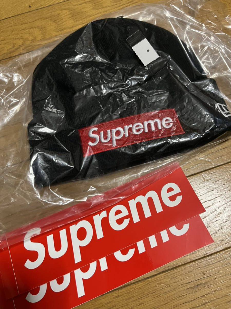 22AW Supreme New Era Box Logo Beanie Black新品