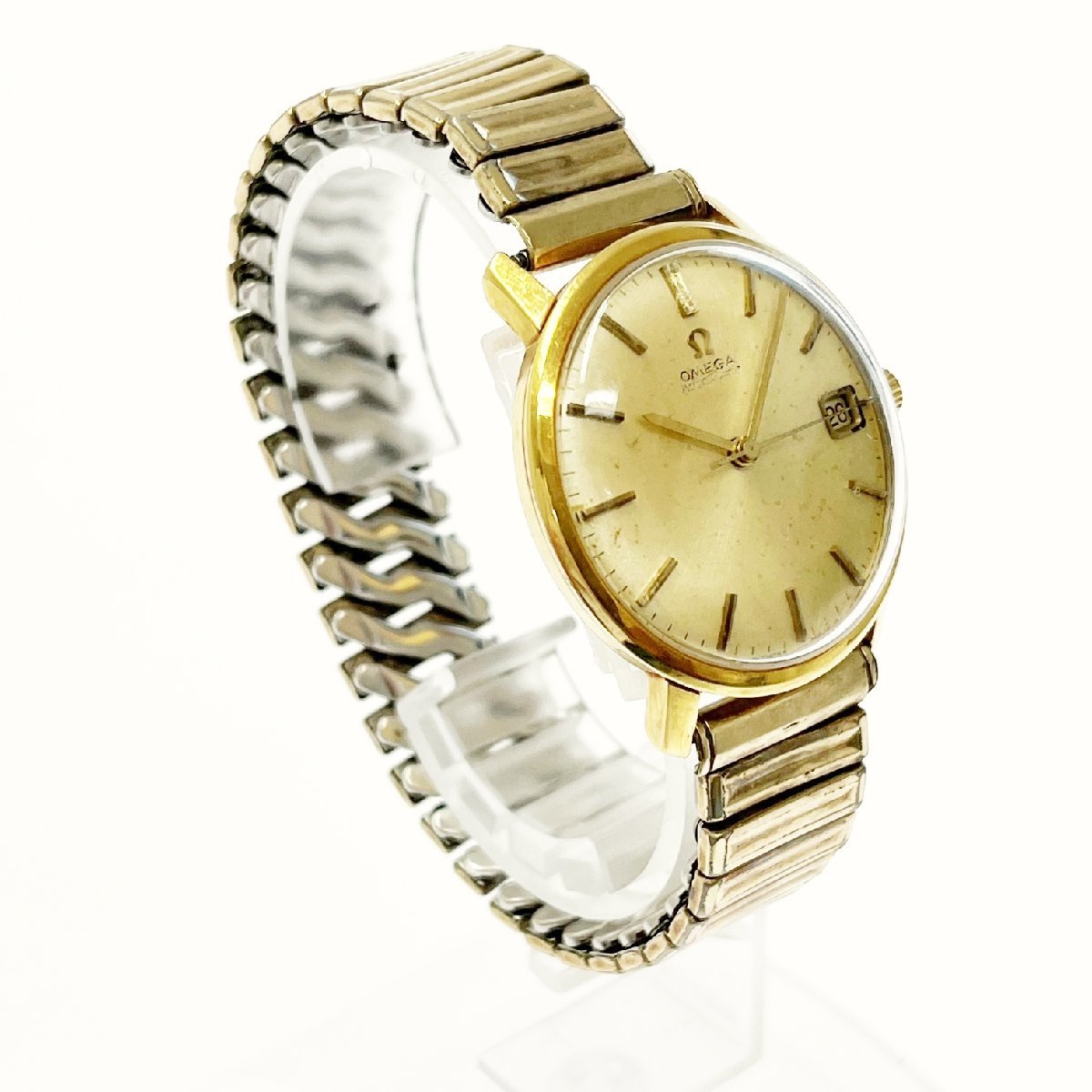 1円スタート】【レア】 OMEGA オメガ デビル GP ゴールド文字盤 自動 