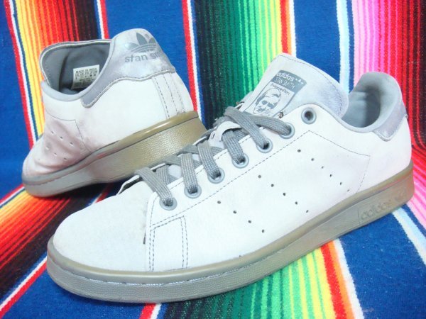 adidas■STAN SMITH■スタンスミス■US8■26cm■アディダス■灰グレー■スウェード素材■靴■S838■