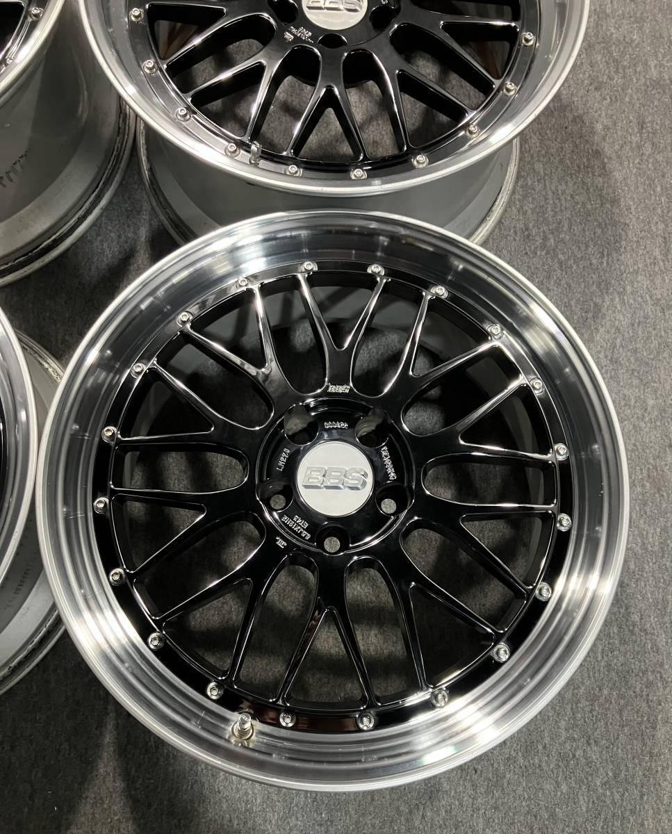 希少！ブラックミラー BBS LM220 LM221 19インチ 8.5J/9.5J +43/+45 5H 