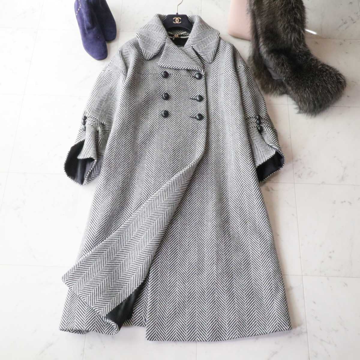 大人気，得価 エンポリオアルマーニ ARMANI ヴァージンウール100％ ロングコート size40(コート)｜売買されたオークション情報、yahooの商品情報をアーカイブ公開 - オークファン 女性用