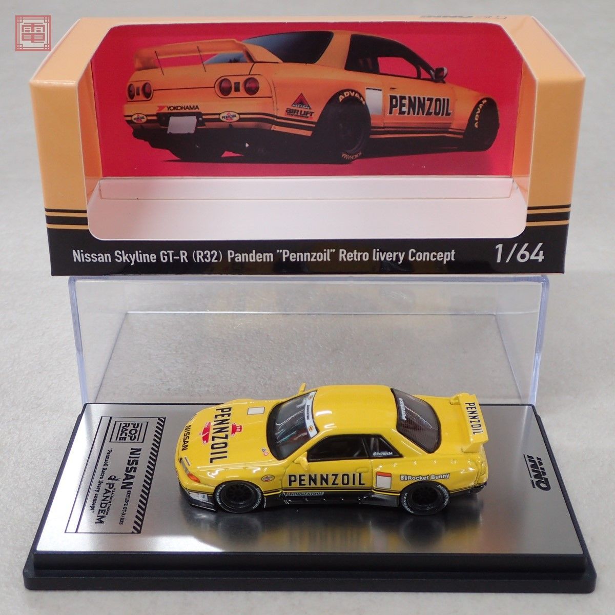 イノモデル 1/64 日産 スカイライン GT-R R32 Pandem `Pennzoil
