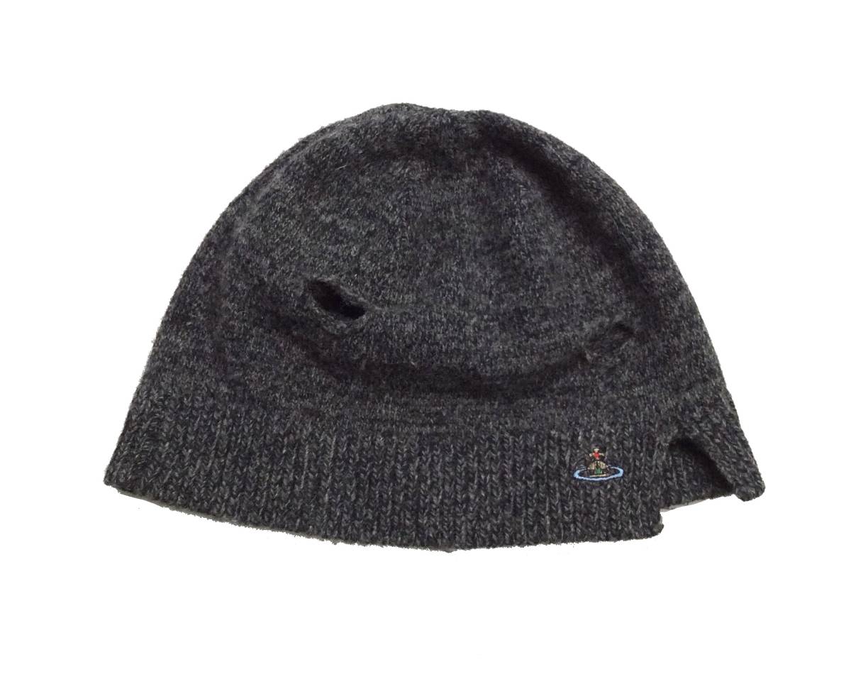 全国無料，格安 Vivienne Westwood ヴィヴィアンウエストウッド ダメージ加工 ウール ニットキャップ ビーニー 帽子 グレー 送料250円(服飾小物)｜売買されたオークション情報、yahooの商品情報をアーカイブ公開 - 服飾小物