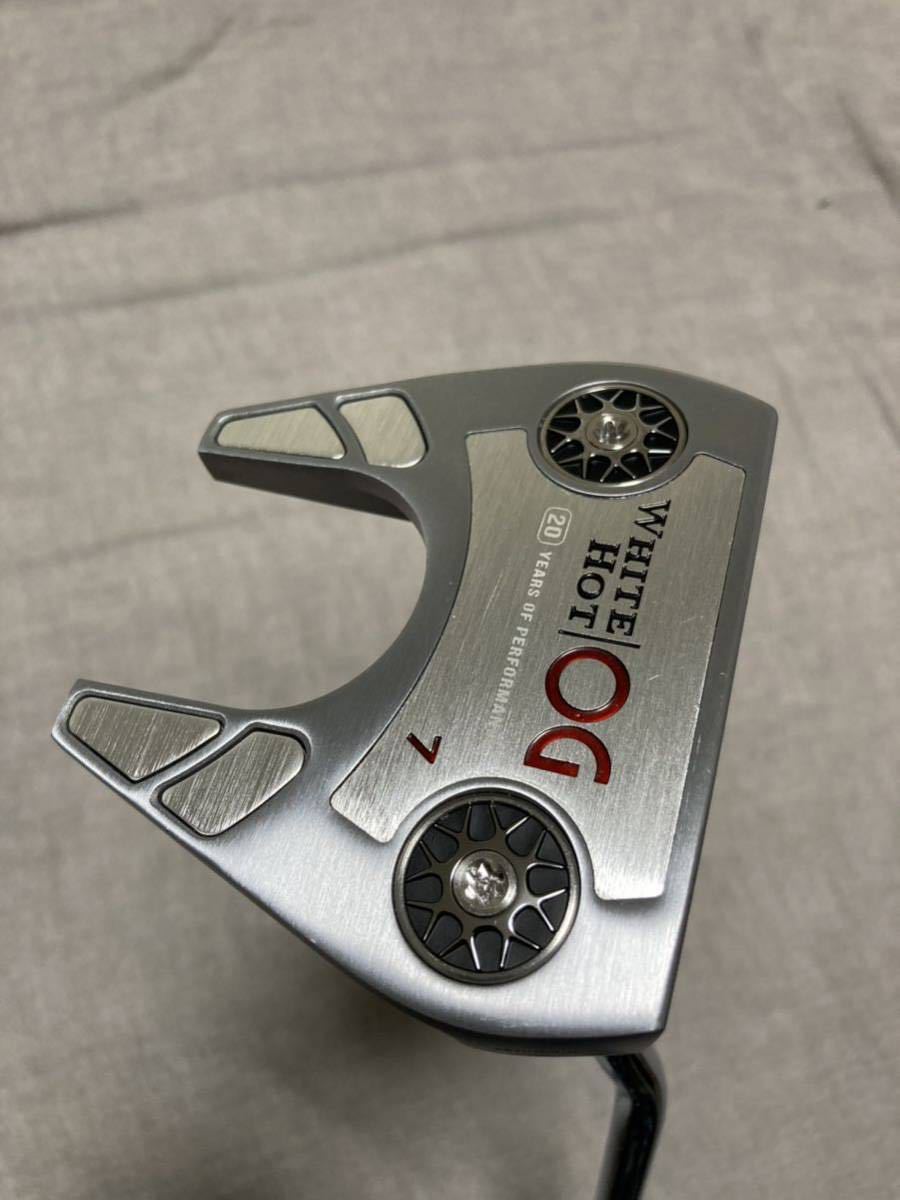 【中古美品】オデッセイ ホワイトホット ODYSSEY WHITE HOT OG ♯7 パター スチールシャフト 34インチ