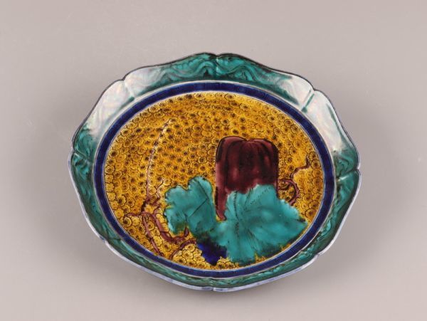 古美術 古九谷 九谷焼 浅蔵五十吉 皿 共箱 時代物 極上品 初だし品