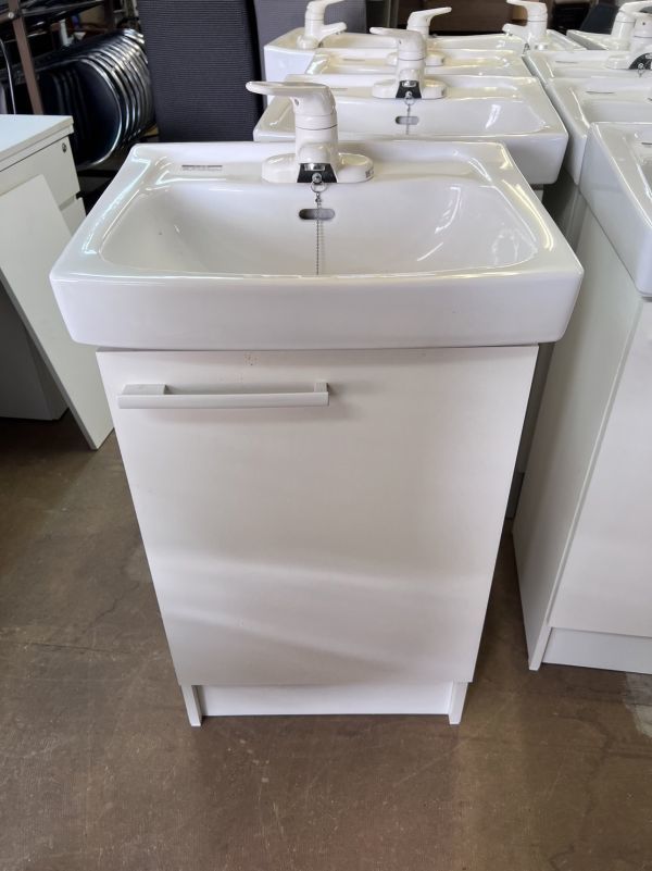 中古 現状 LIXIL 洗面化粧台 FTVN-504/VP1W ミラー MFK-501S ピュア 