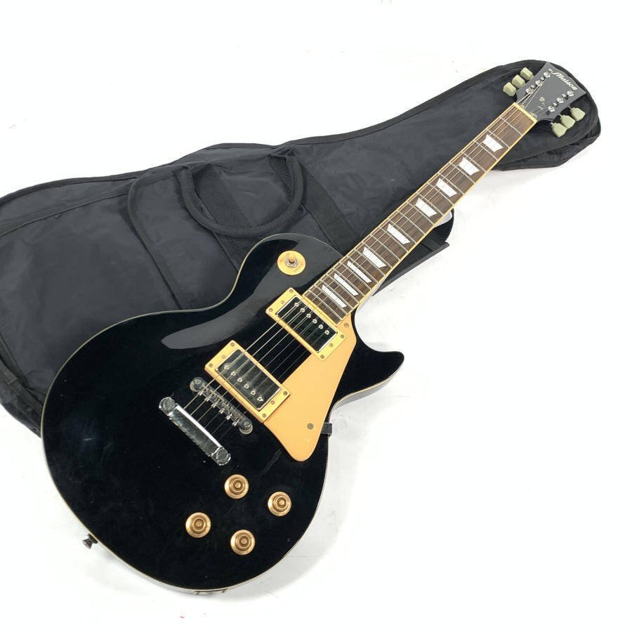 Maison メイソン エレキギター レスポールタイプ　楽器　ソフトケース付き Maison メイソン レスポールタイプ エレキギター 黒系 ソフトケース