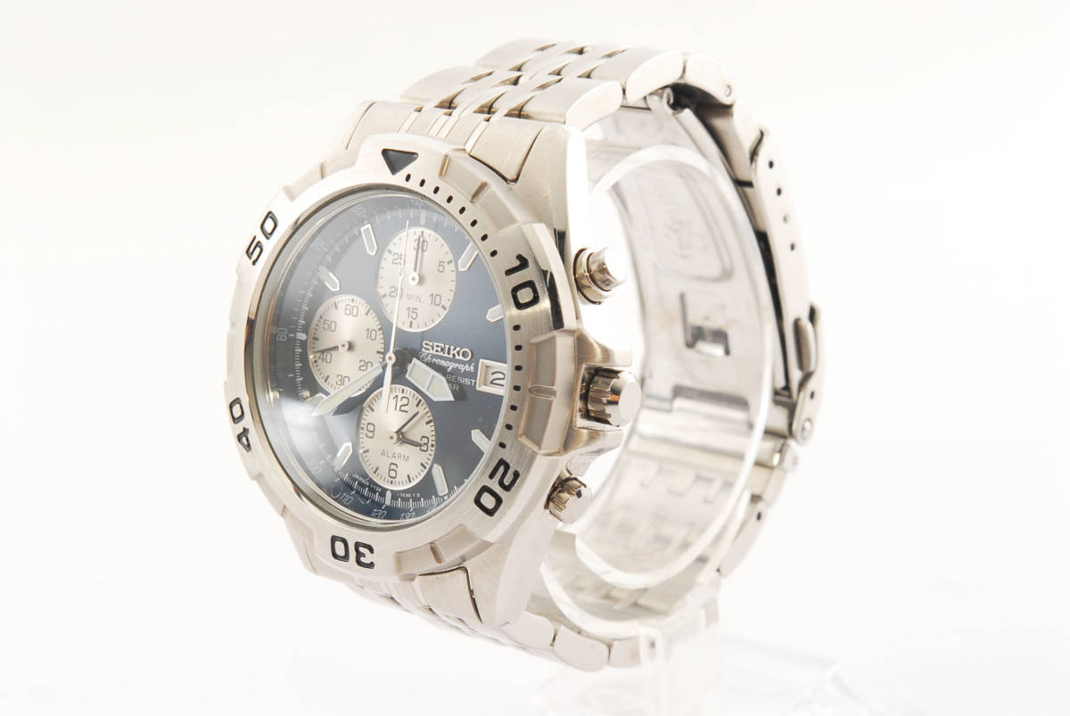 SEIKO 7T32-7G50 クロノグラフ ネイビー(セイコー)｜売買された 