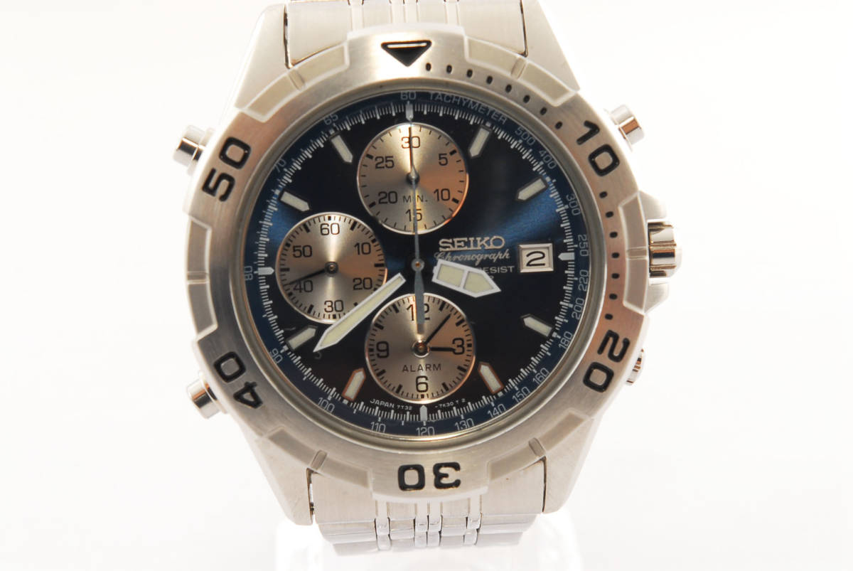 SEIKO 7T32-7G50 クロノグラフ ネイビー(セイコー)｜売買された 