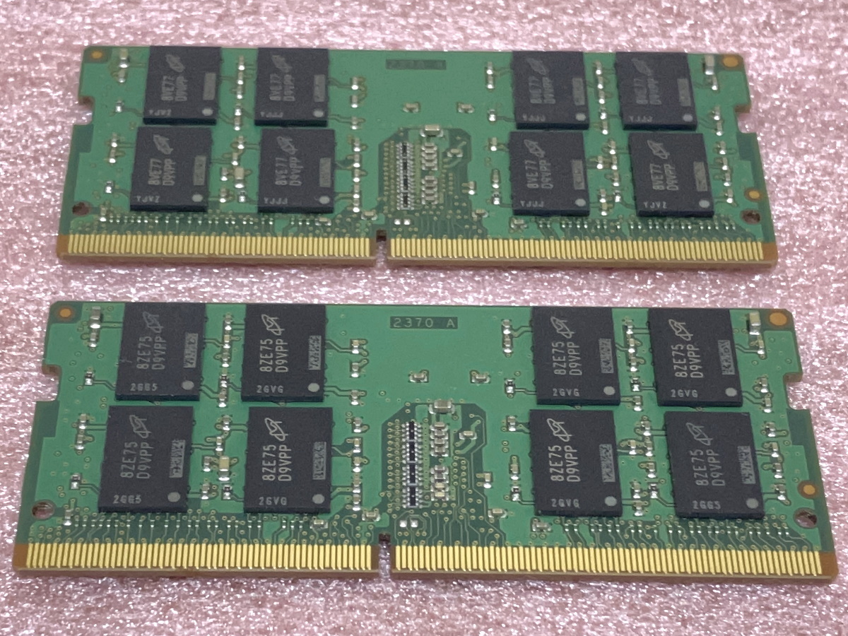 ○Micron MTA16ATF2G64HZ-2G3E1 2枚セット *PC4-19200/DDR4-2400/PC4 