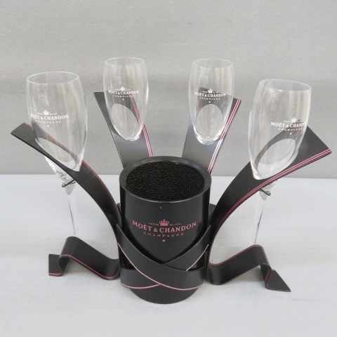 S351★モエ・エ・シャンドン アイスバケツ/グラス 4脚セット★A