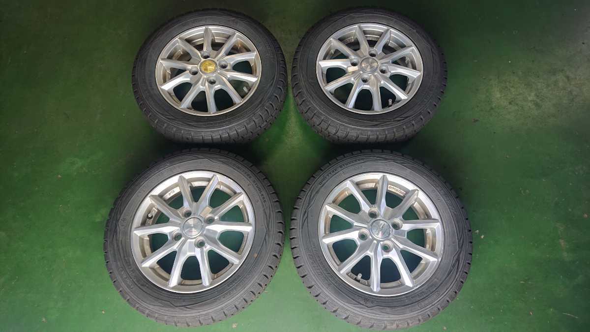 タイヤ・ホイール 155/65R14 155/65R13 スタッドレスタイヤ バリ山 アルミホイールセット 2018年