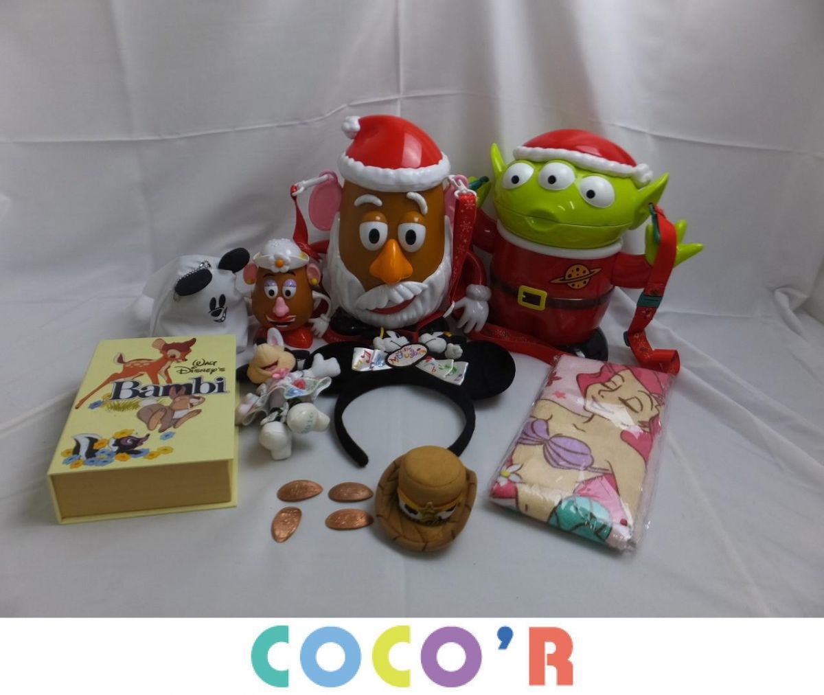 【同梱可】中古品 ディズニー リトルグリーンメン アリエル ミッキー 他 ポップコーンバケット タオル 空き箱 等 グ