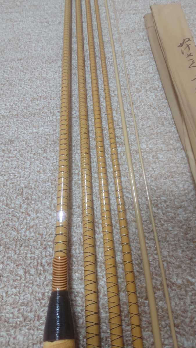 シマノ並み継ぎヘラ竿 朱紋峰 ぬけさく 19尺 希少オールド 日本製
