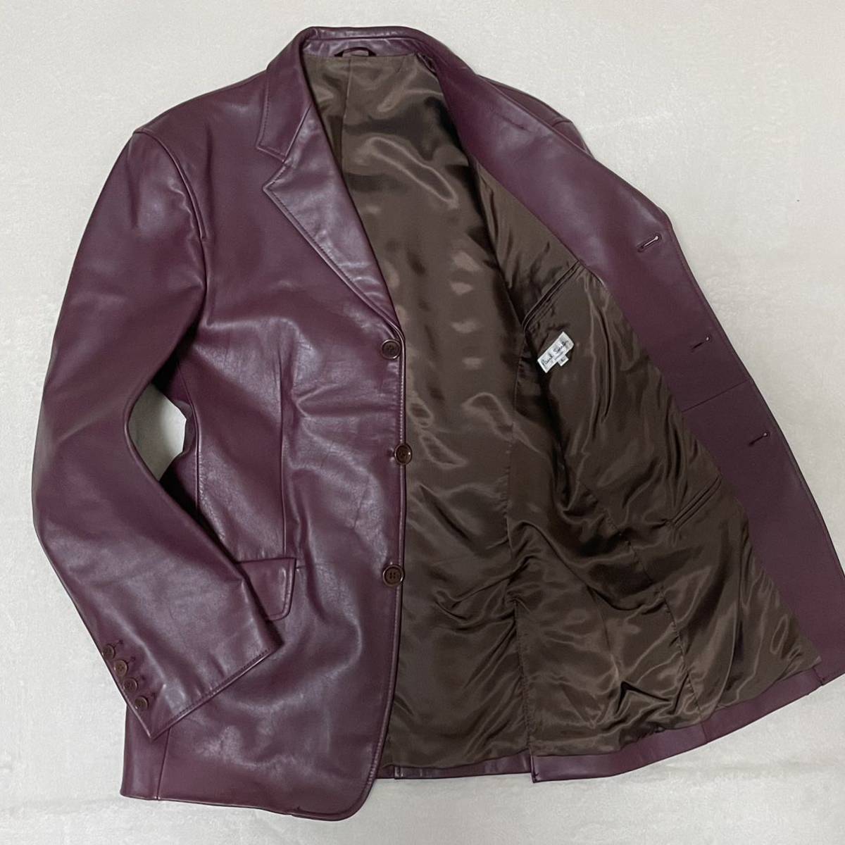 ポールスミス ブランド別 Smith SmithカウレザーシャツL~M最高級カーフ